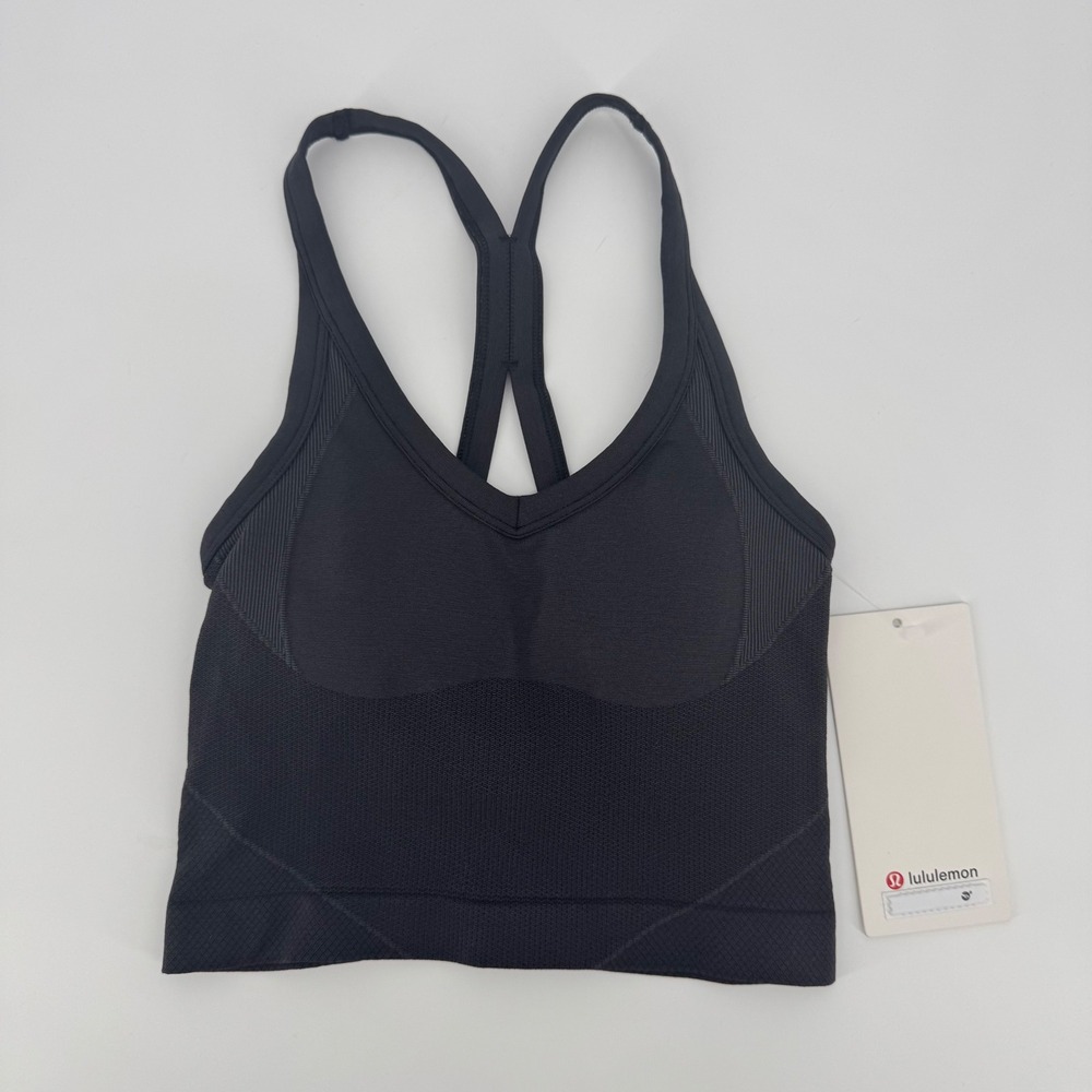 Lululemon Get Low Crossback Training Tank Black Graphite Grey XXS LW1FAMS